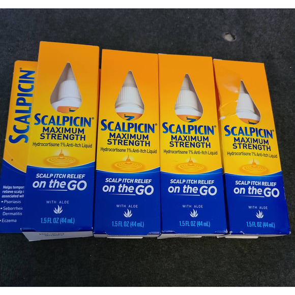 Scalpicin Hair 4 Pack Scalpicin Max Strength Scalp Itch Treatment